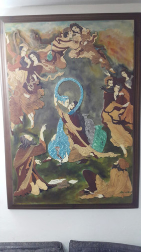 تابلو معرق طرح بوسه بر خاک