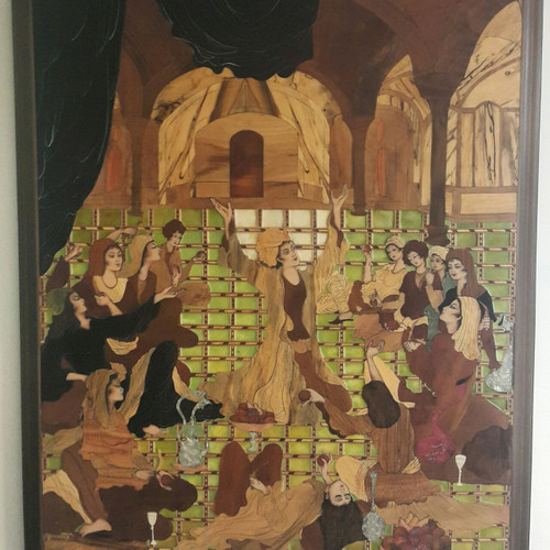 تابلو معرق طرح یوسف و ذلیخا